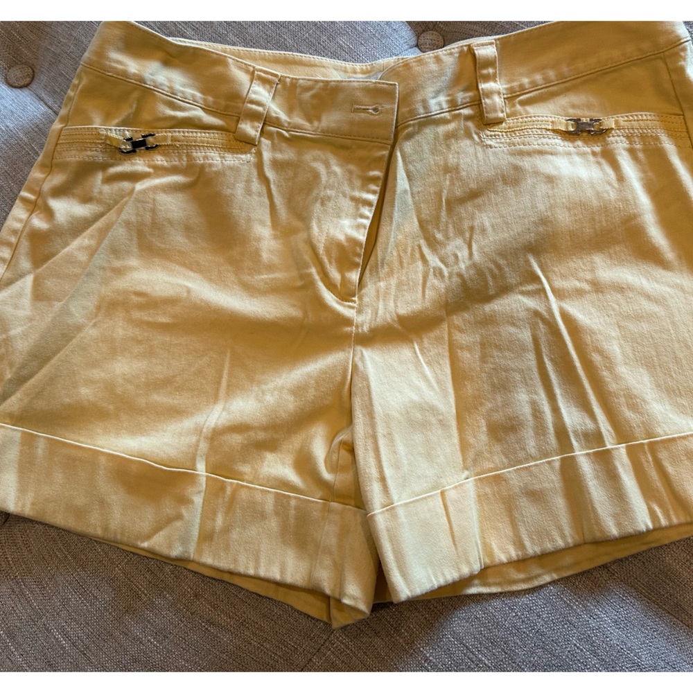 Yellow High-Waisted Shorts - Size 10